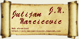 Julijan Marčićević vizit kartica